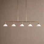Theron Glass Linear Chandelier - 60"MilkBrassVChandelier