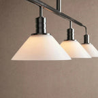 Theron Glass Linear Chandelier - 60"MilkBrassVChandelier