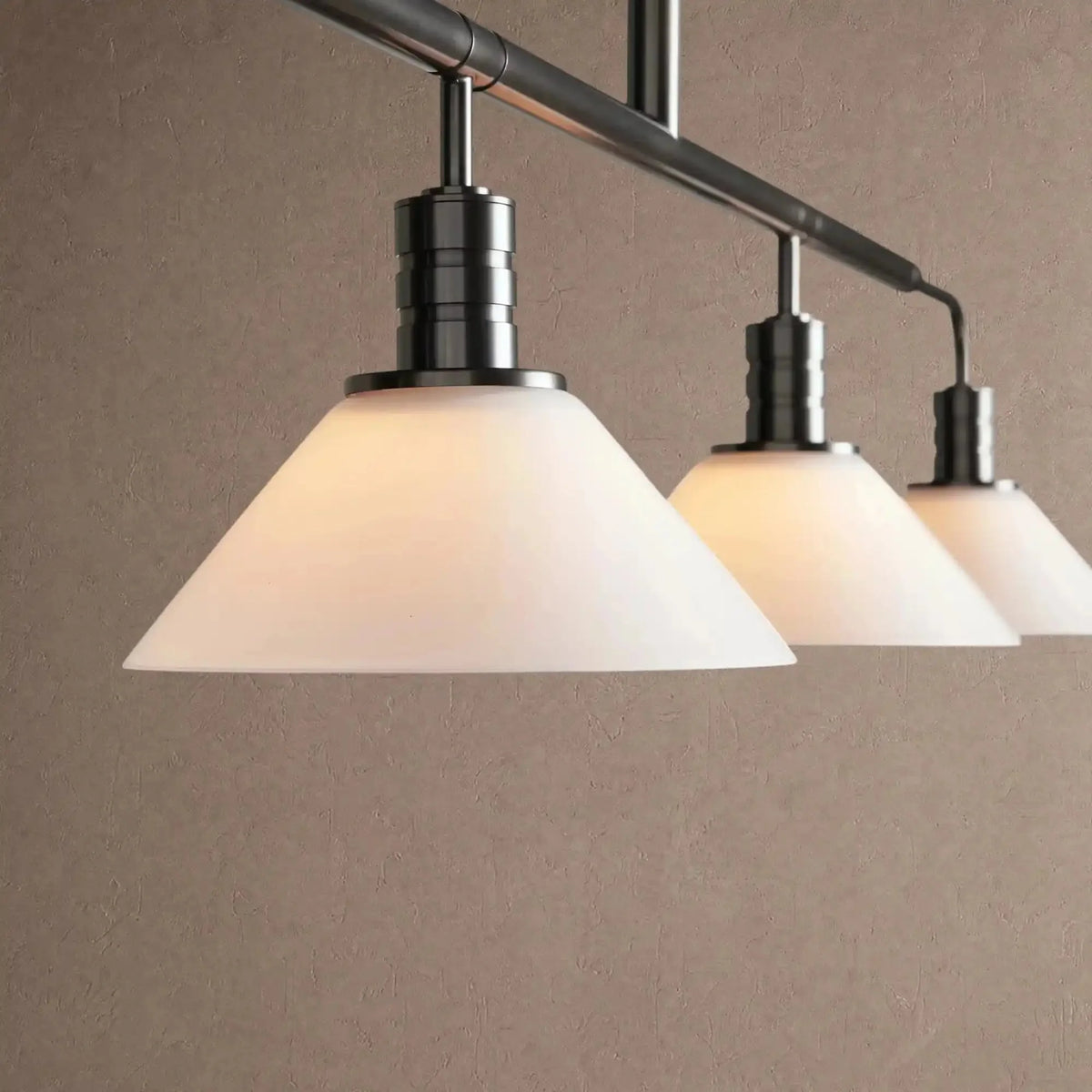 Theron Glass Linear Chandelier - 60"MilkBrassVChandelier
