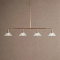 Theron Glass Linear Chandelier - 50"ClearBrassVChandelier
