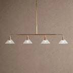 Theron Glass Linear Chandelier - 50"ClearBrassVChandelier