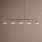 Theron Glass Linear Chandelier - 60"ClearBlackVChandelier