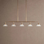 Theron Glass Linear Chandelier - 60"ClearBrassVChandelier