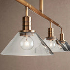 Theron Glass Linear Chandelier - 60"MilkBrassVChandelier
