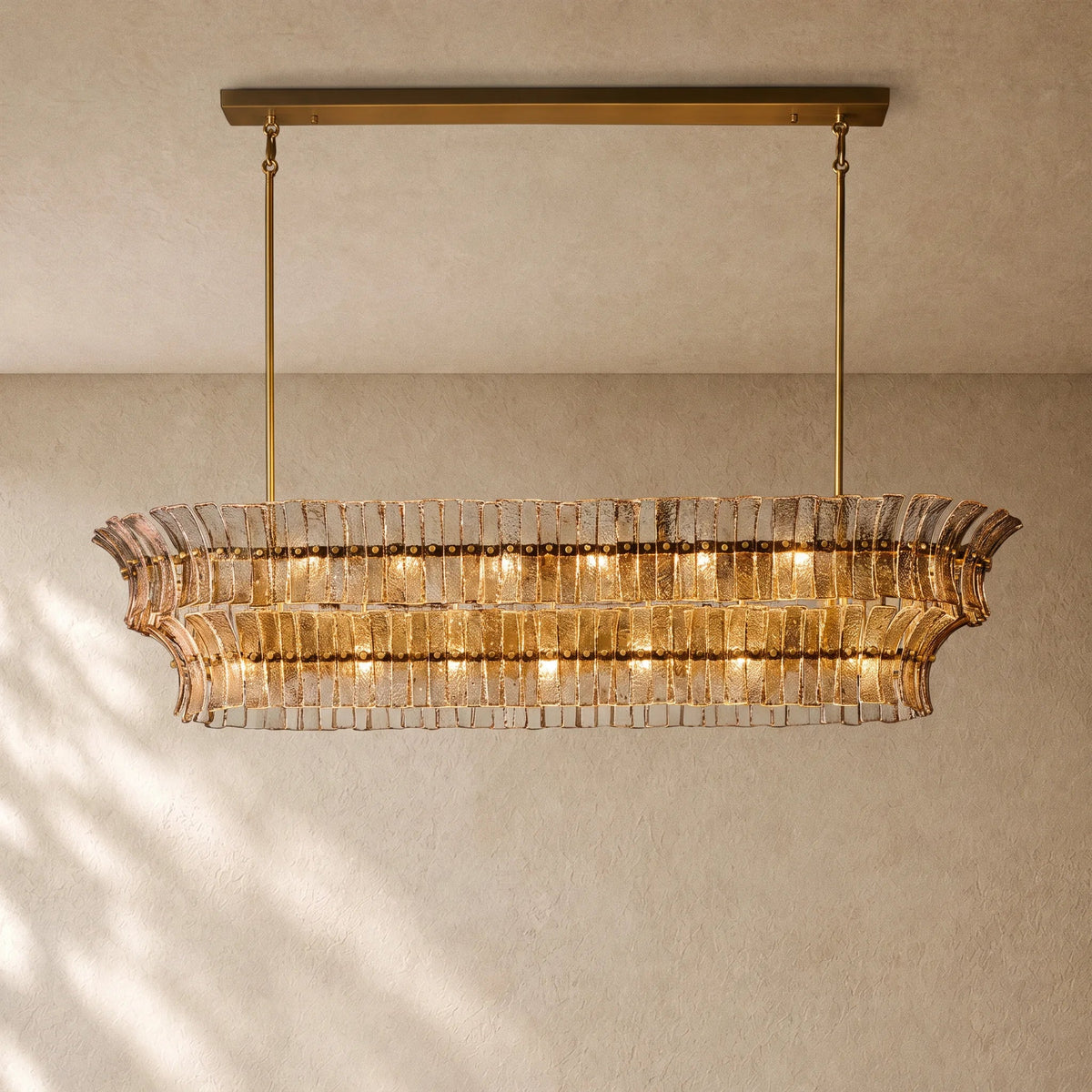 Romanion Glass Linear Chandelier