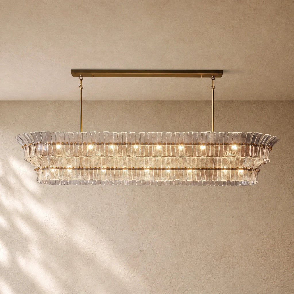 Romanion Glass Linear Chandelier