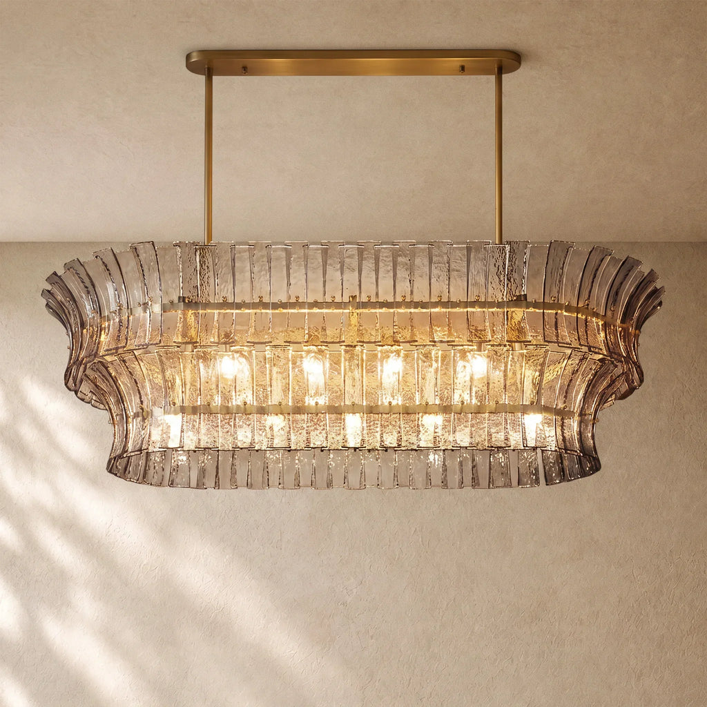 Romanion Glass Linear Chandelier