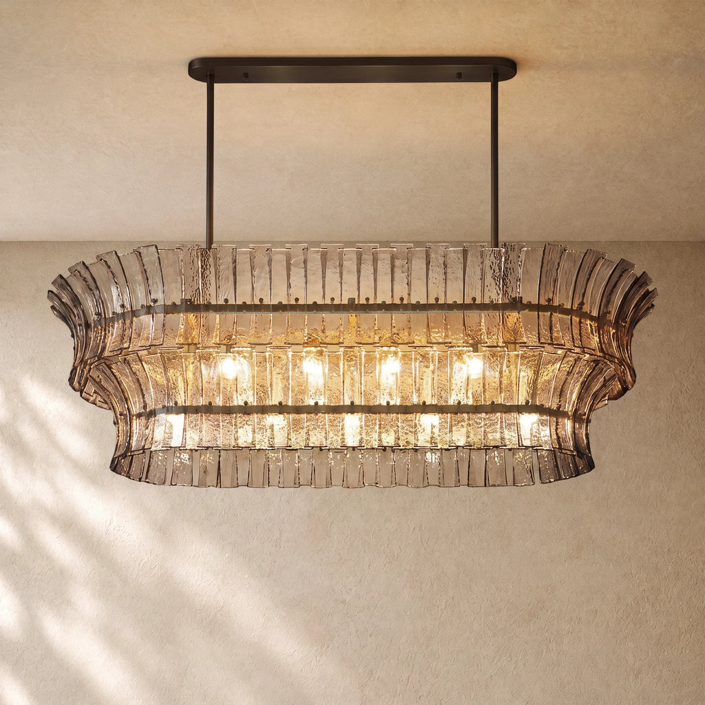 Romanion Glass Linear Chandelier
