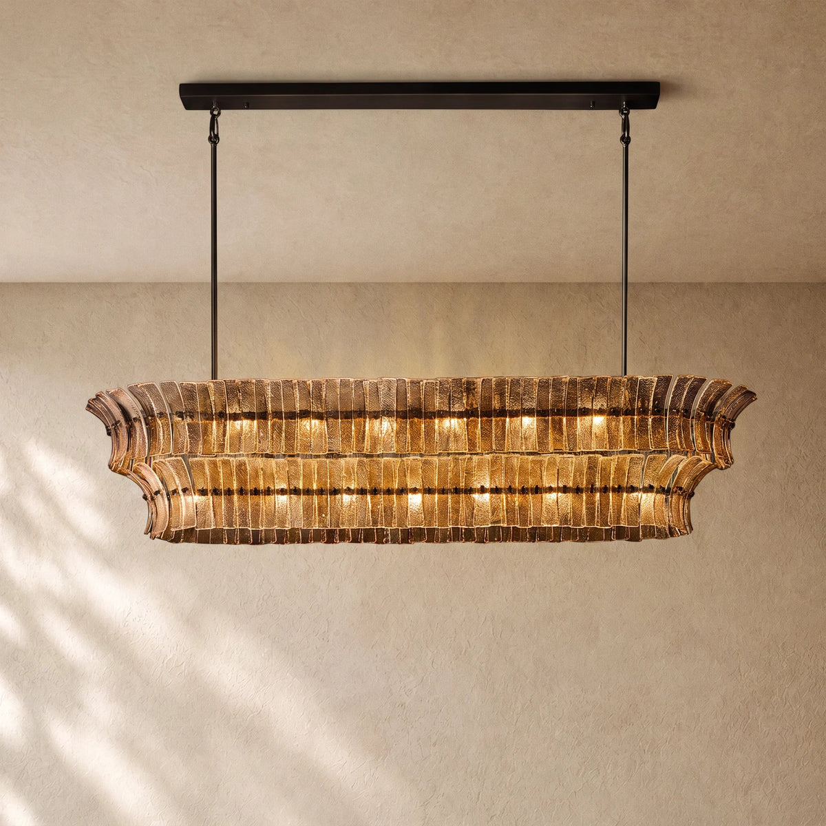 Romanion Glass Linear Chandelier