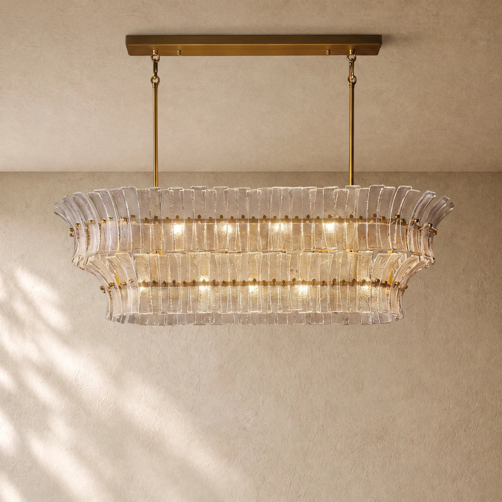 Romanion Glass Linear Chandelier