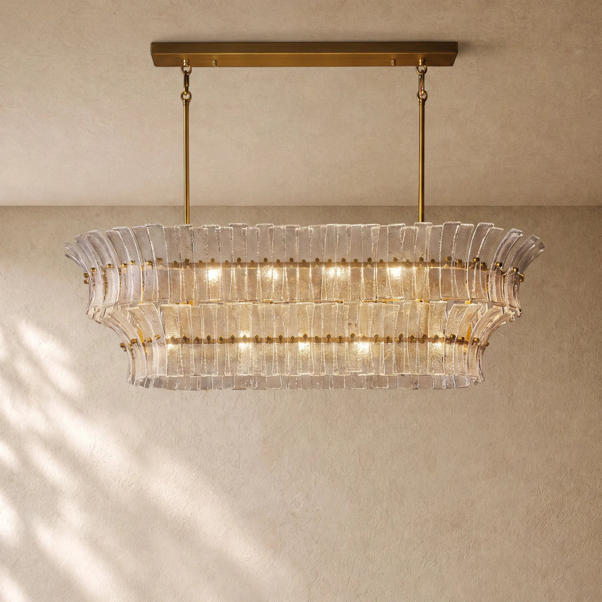 Romanion Glass Linear Chandelier