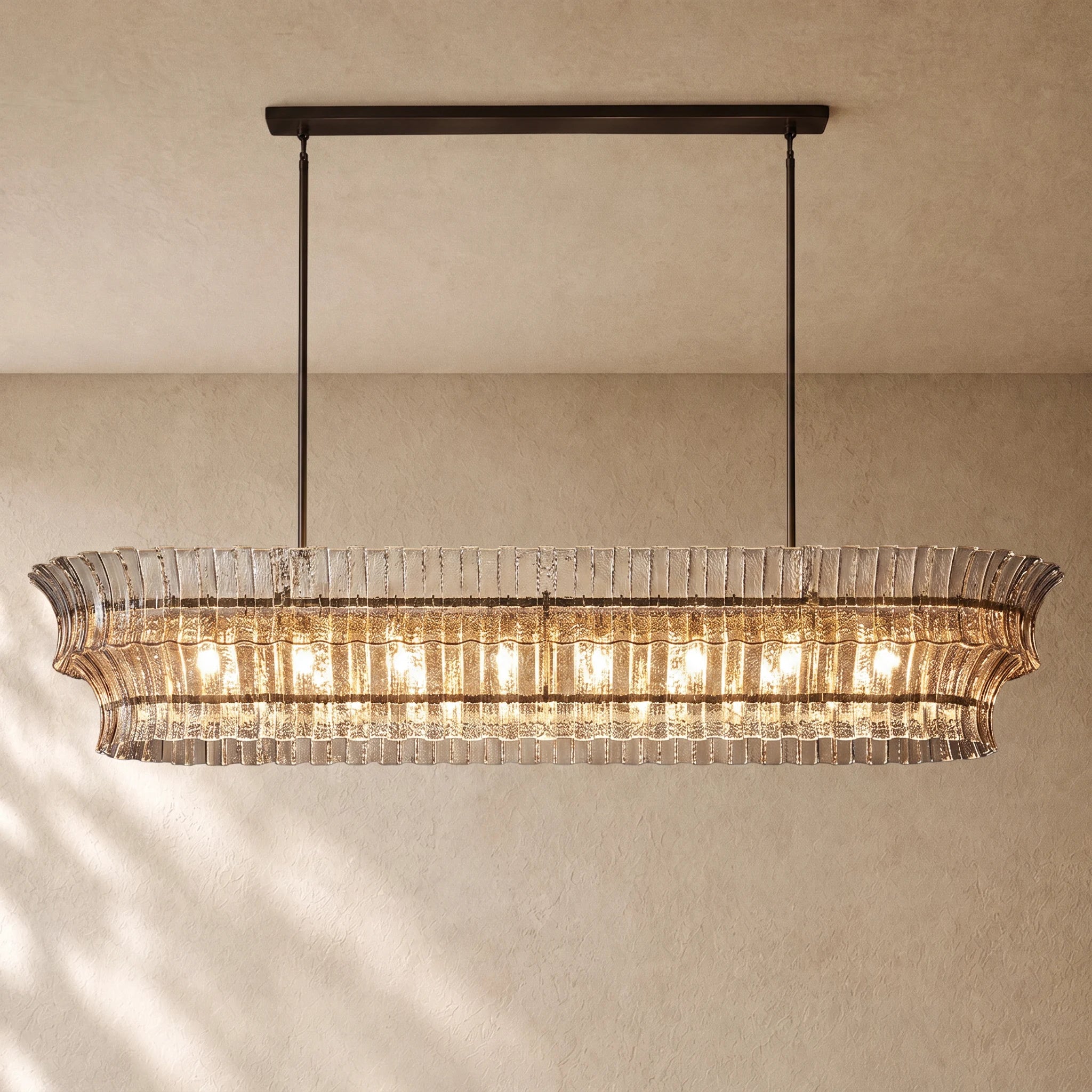 Romanion Glass Linear Chandelier
