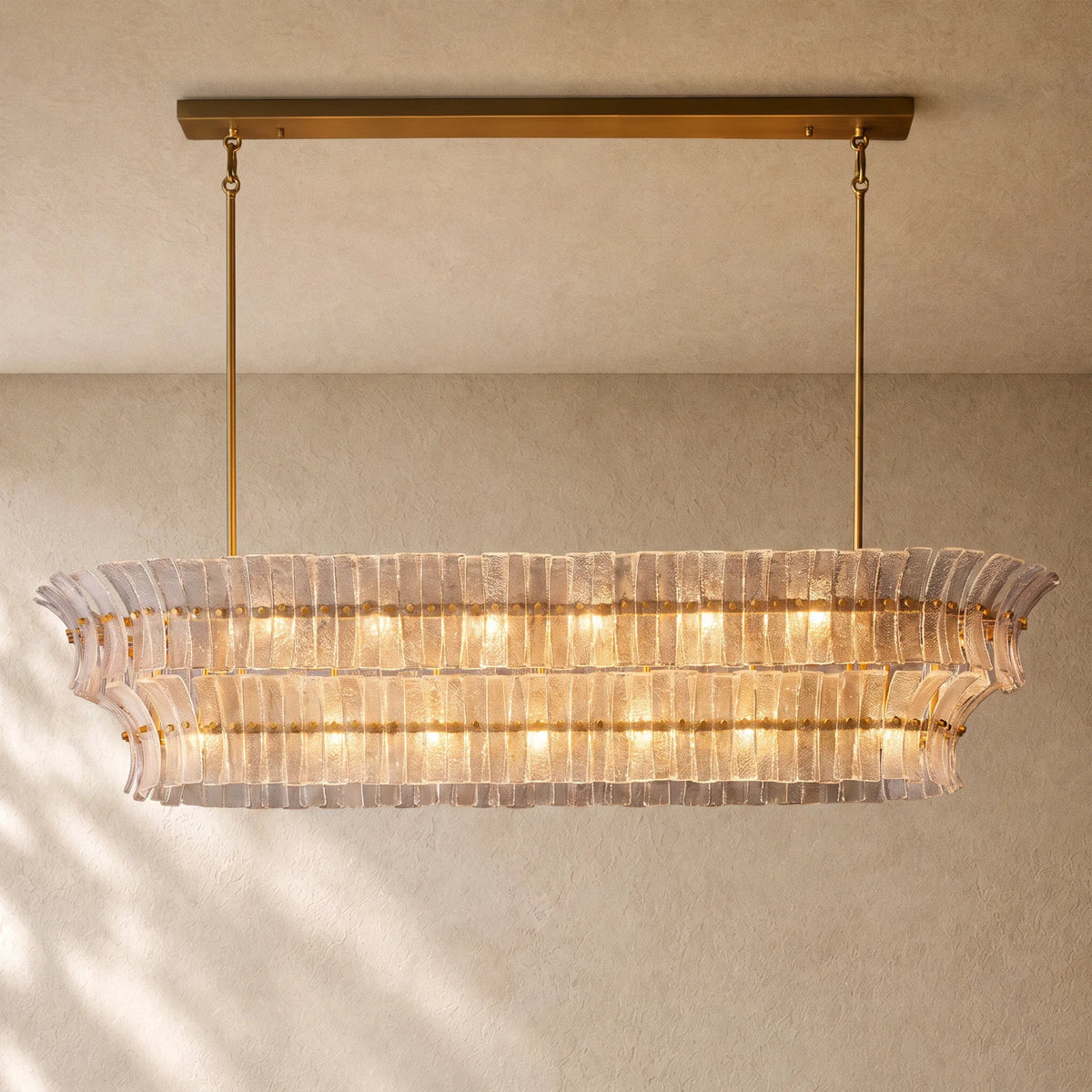 Romanion Glass Linear Chandelier