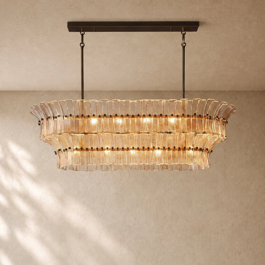 Romanion Glass Linear Chandelier
