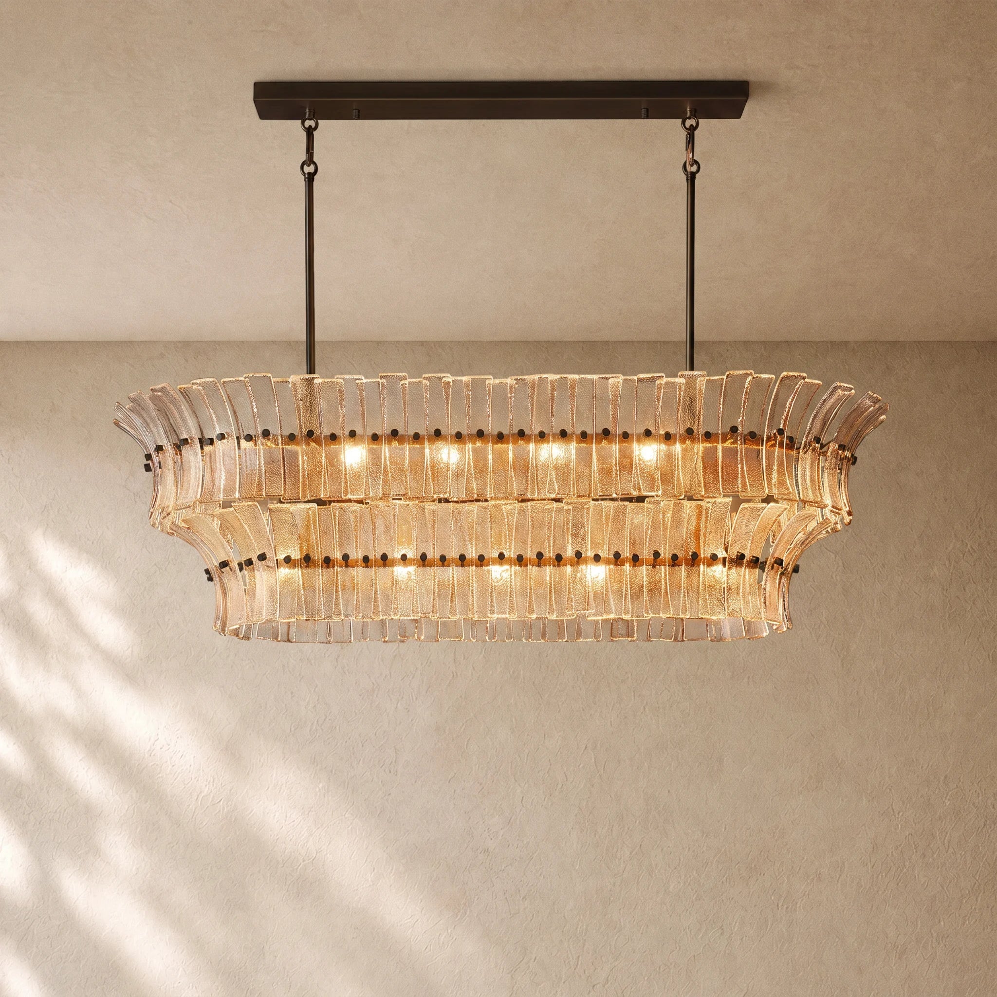 Romanion Glass Linear Chandelier