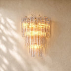 Tronchy Smoke Glass Grand Sconce in Lacquered Burnished Brass