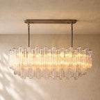 Tronchi Clear Glass Linear Chandelier
