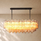 Tronchi Clear Glass Linear Chandelier
