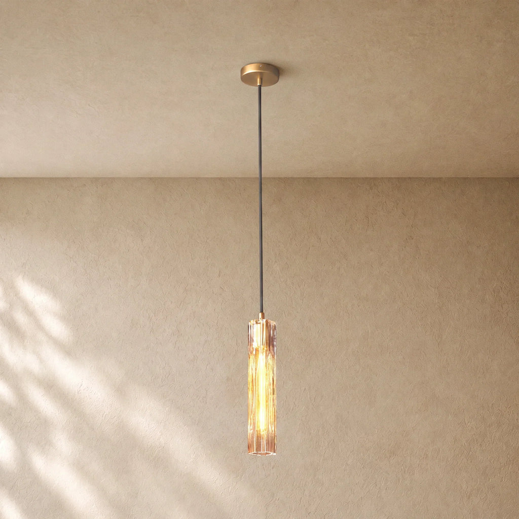 Tronchi Smoke Glass Pendant in Bronze - VChandelier