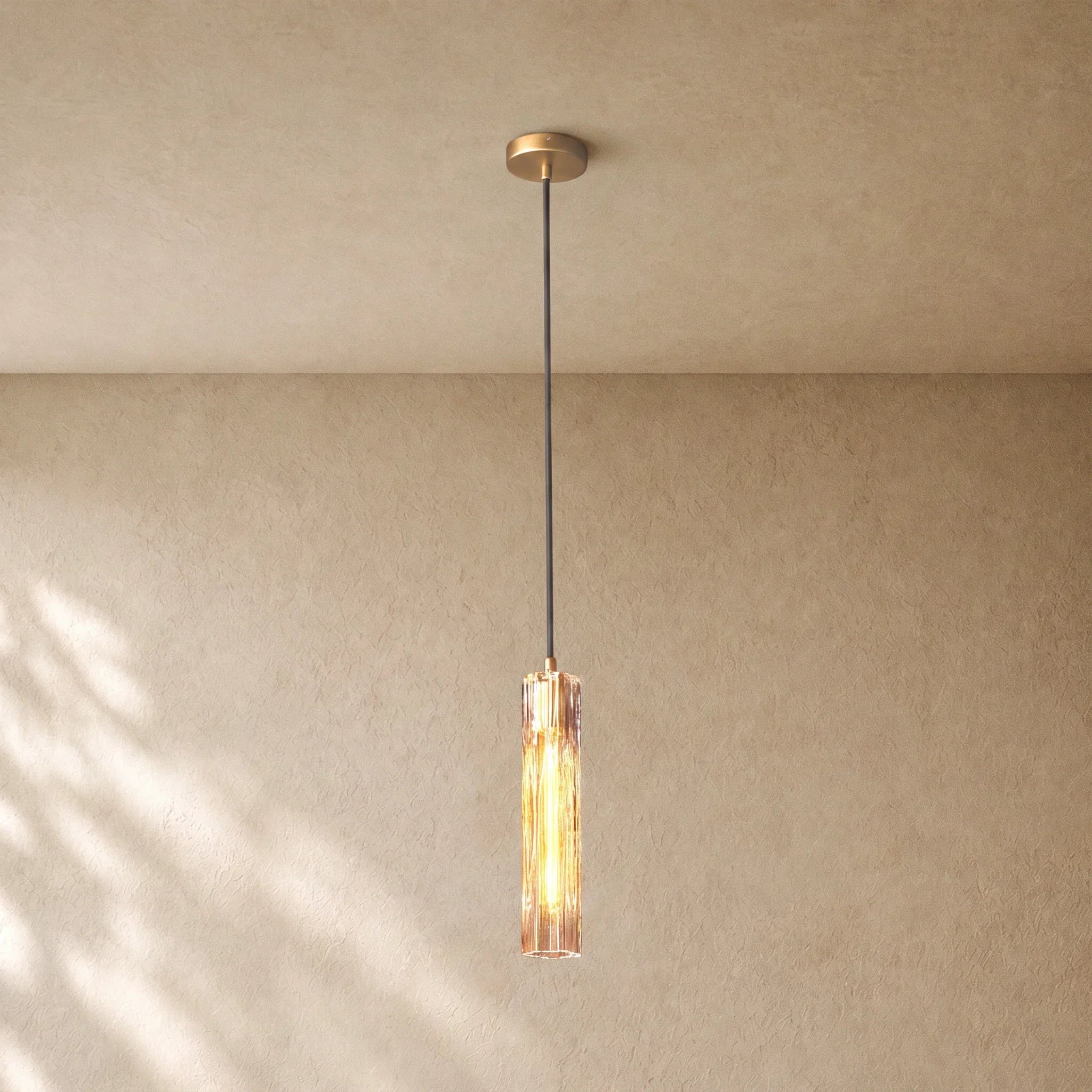 Tronchi Smoke Glass Pendant in Bronze - VChandelier