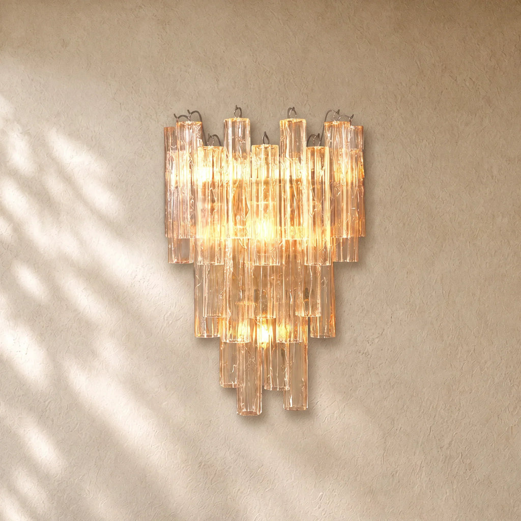 Tronchy Clear Glass Grand Sconce in Bronze
