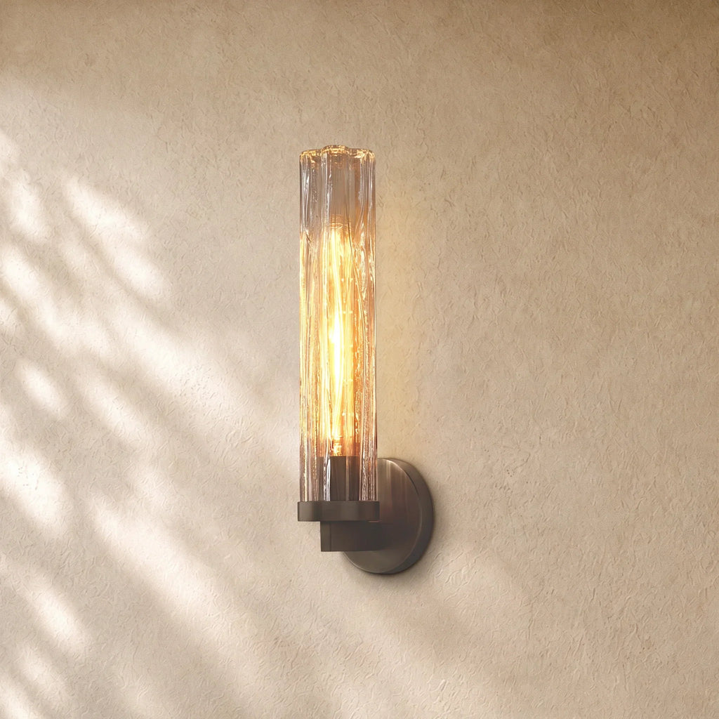 Tronchi Smoke Glass Sconce