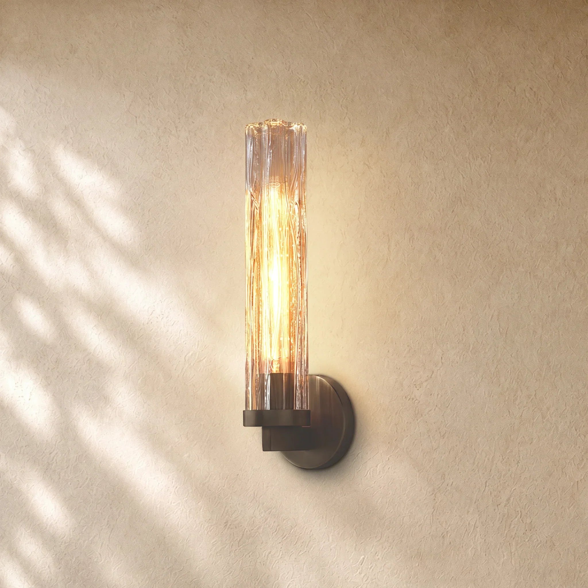 Tronchi Smoke Glass Sconce