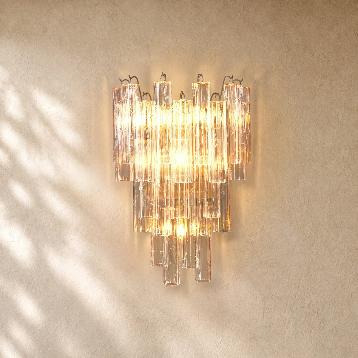 Tronchy Clear Glass Grand Sconce in Bronze