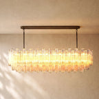 Tronchi Clear Glass Linear Chandelier