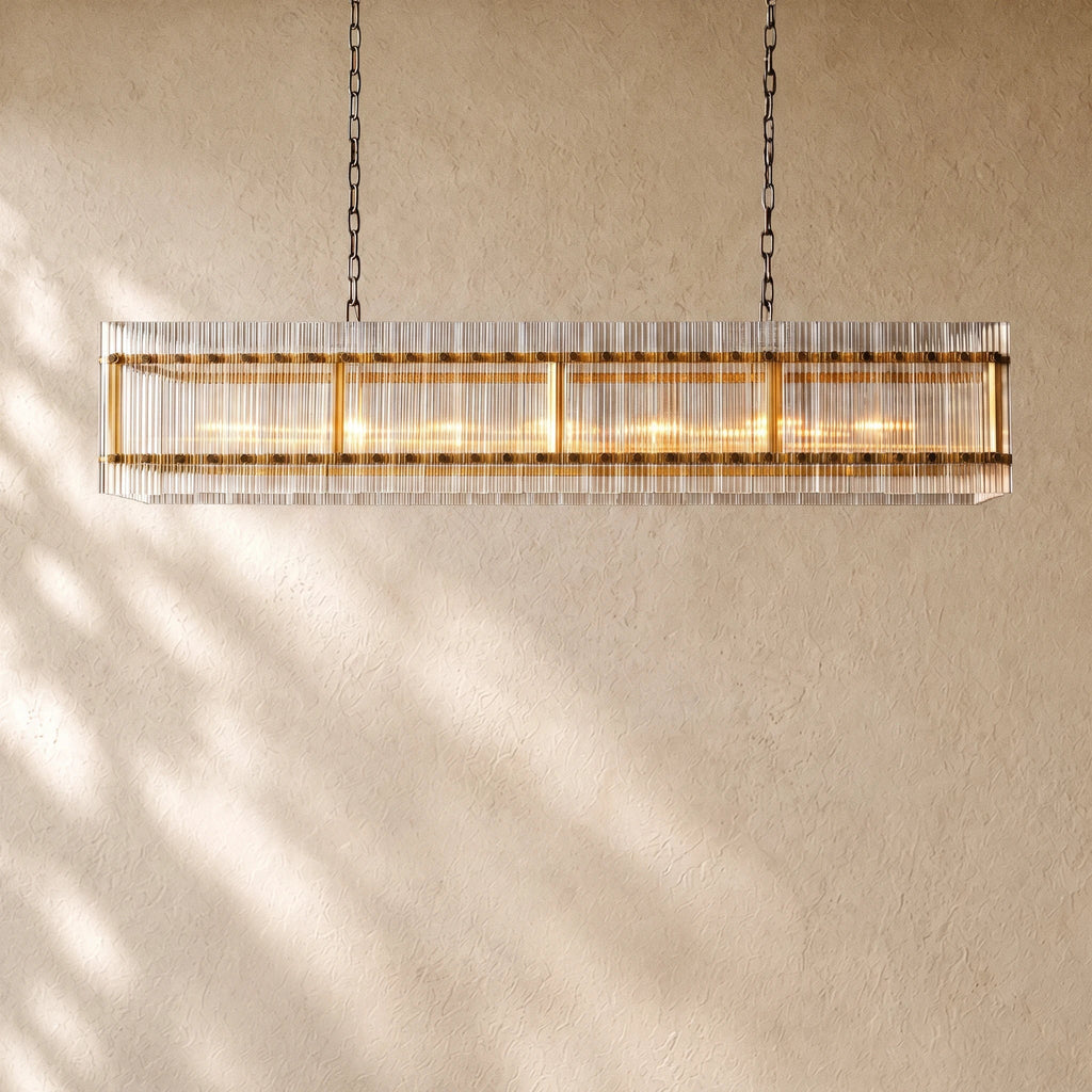 San Marcon Glass Linear Chandelier