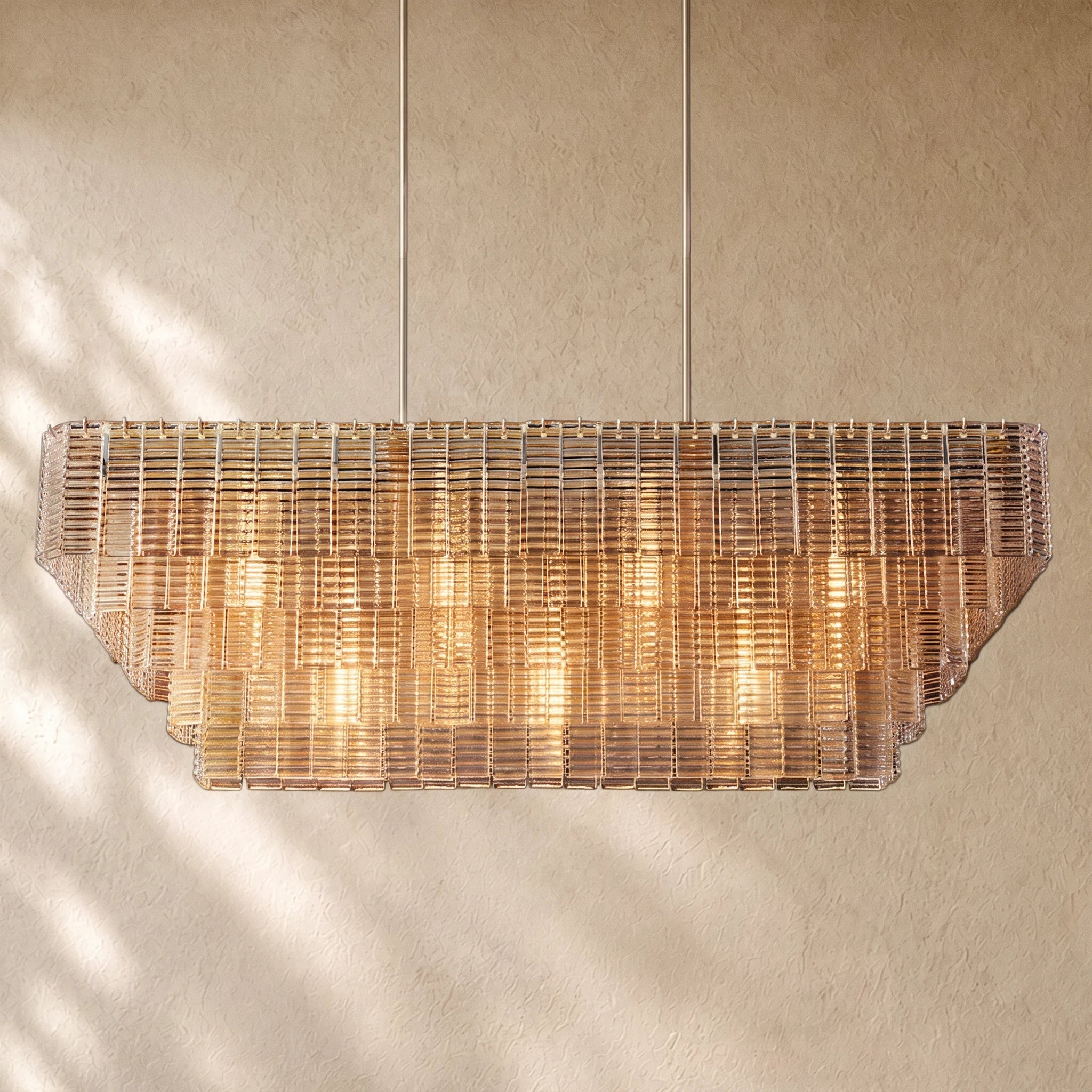 Sirena Glass Rectangular Chandelier