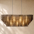 Sirena Glass Rectangular Chandelier