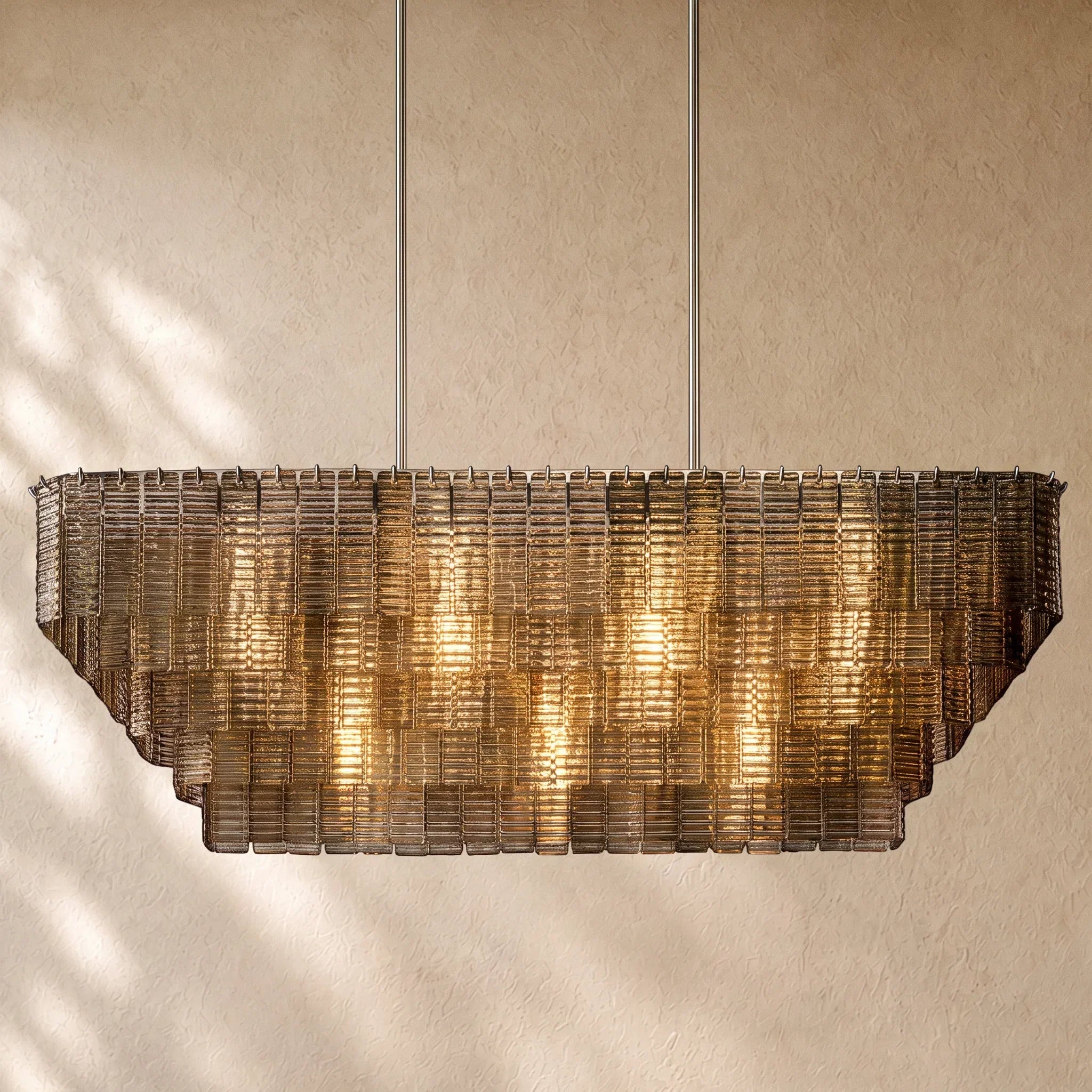 Sirena Glass Rectangular Chandelier