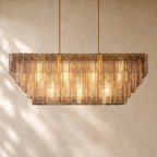 Sirena Glass Rectangular Chandelier