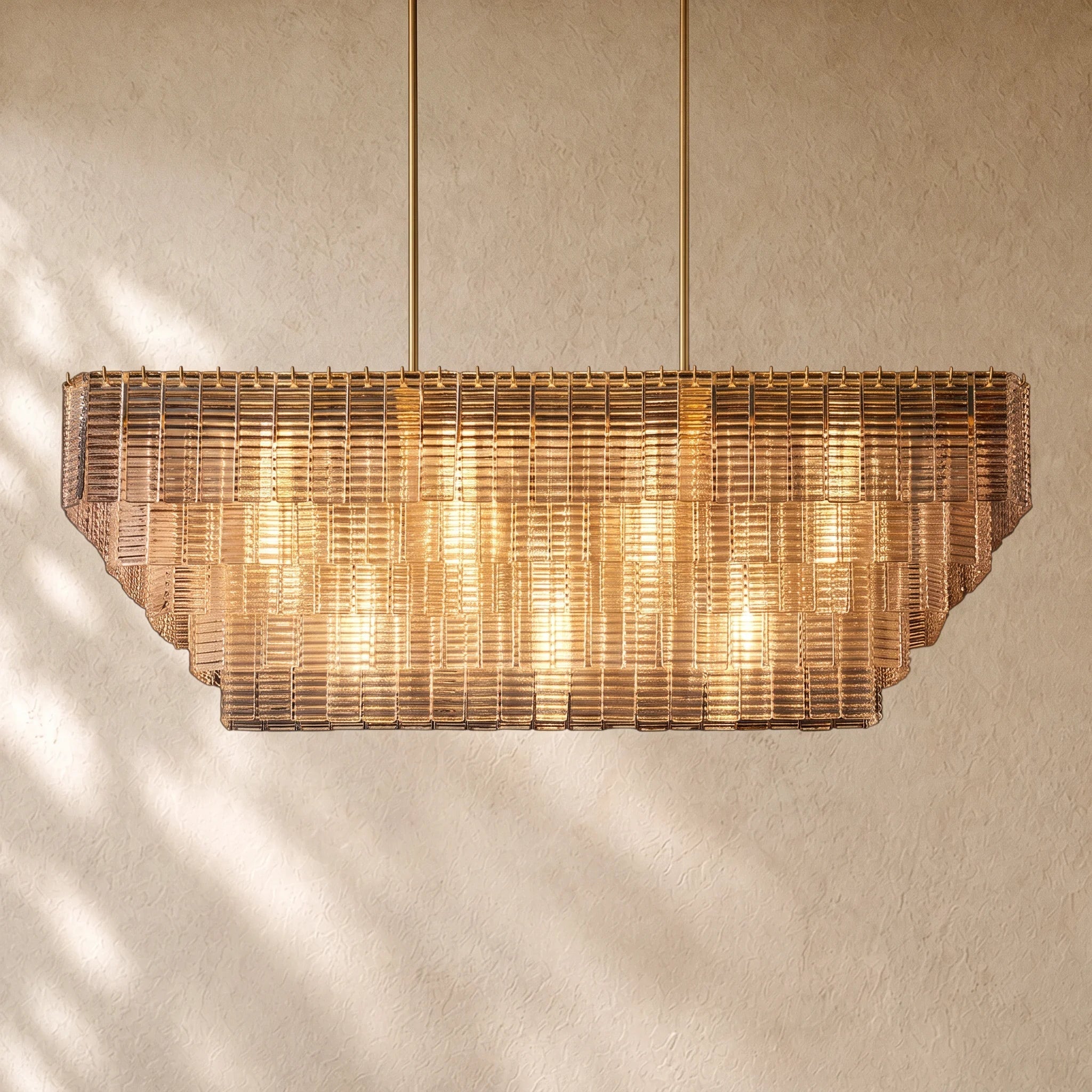 Sirena Glass Rectangular Chandelier