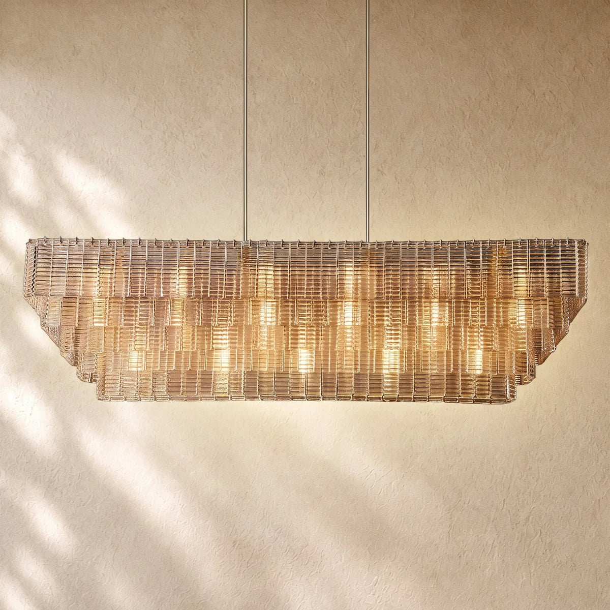Sirena Glass Rectangular Chandelier