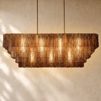 Sirena Glass Rectangular Chandelier