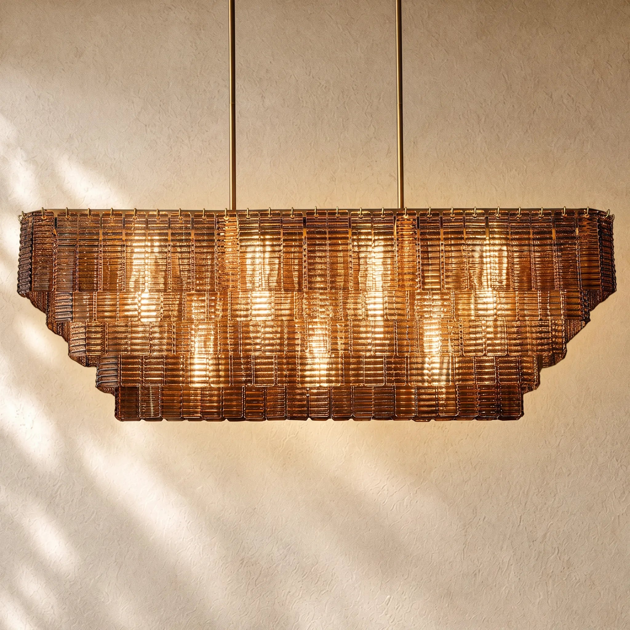 Sirena Glass Rectangular Chandelier