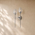 Tulipa Double Sconce in Satin Nickel - VChandelier