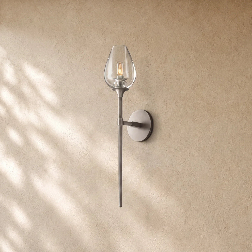 Tulipa Single Sconce in Satin Nickel - VChandelier