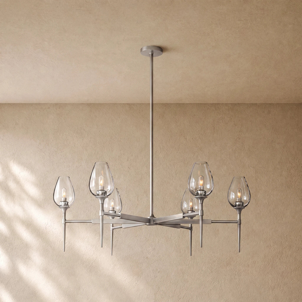 Tulipa Round Chandelier in Satin Nickel - VChandelier