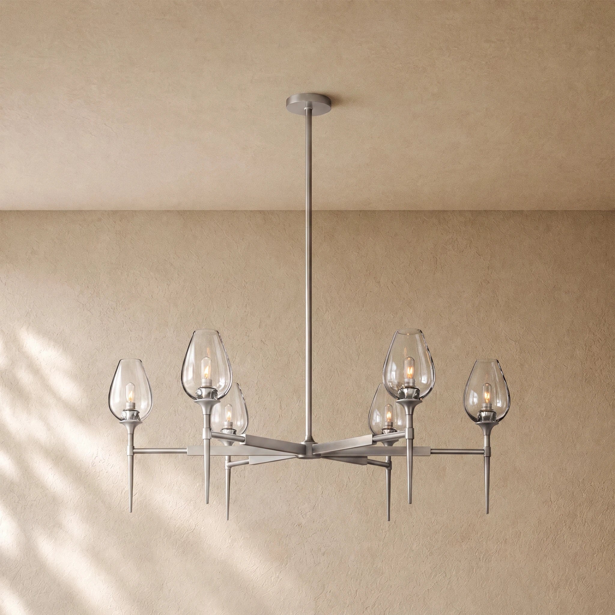 Tulipa Round Chandelier in Satin Nickel - VChandelier