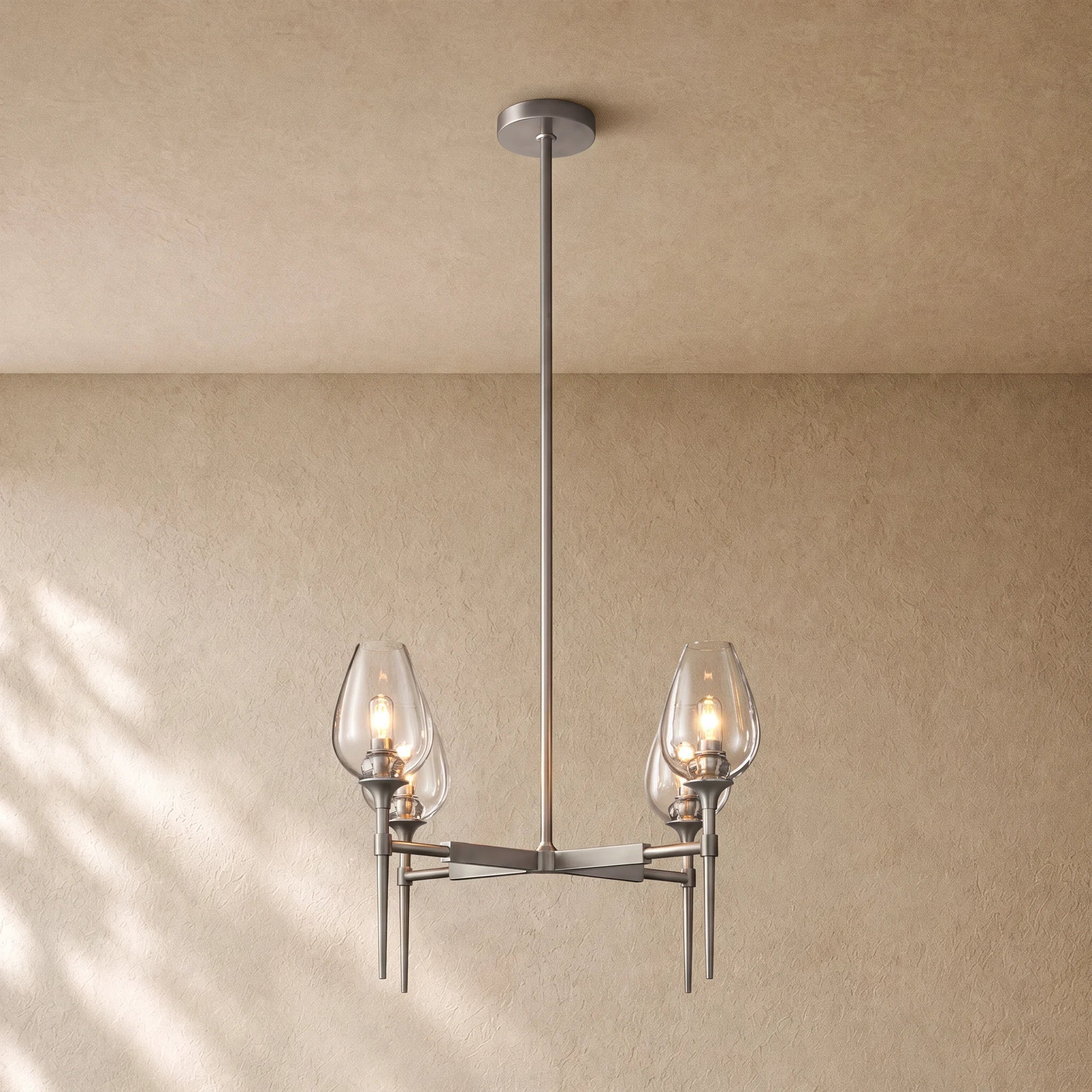 Tulipa Round Chandelier in Satin Nickel - VChandelier