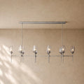 Tulipa Linear Chandelier in Satin Nickel - VChandelier
