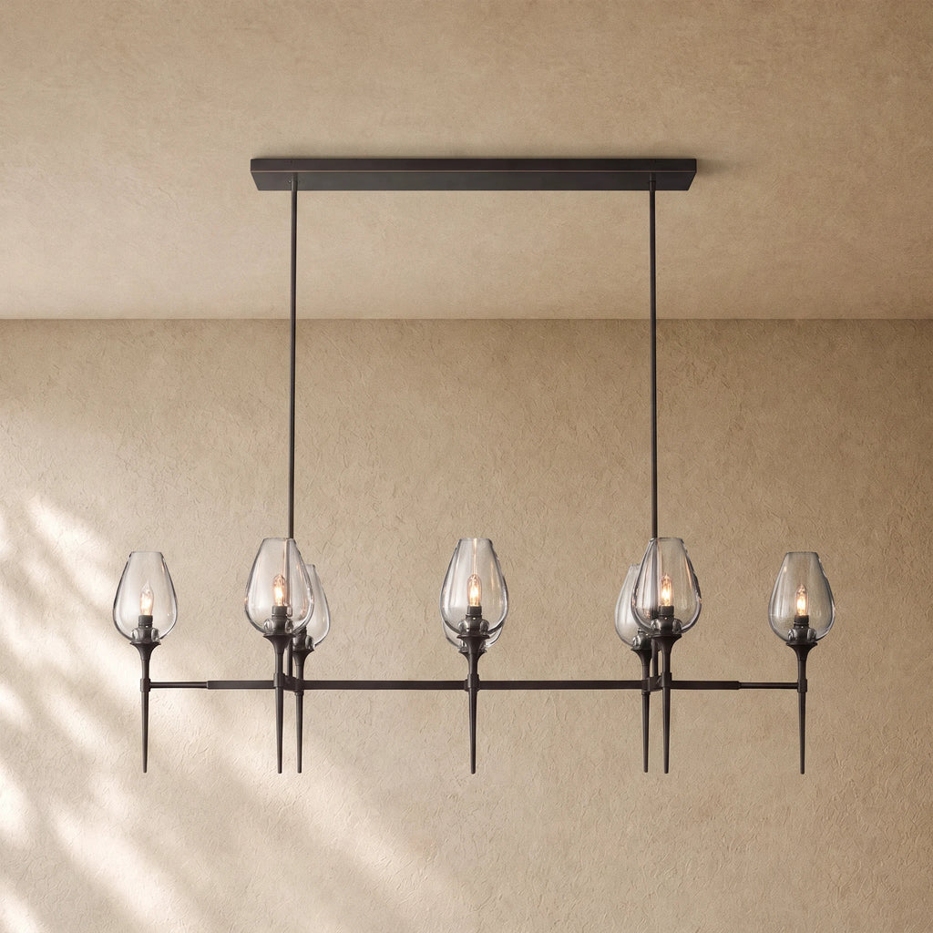 Tulipa Linear Chandelier in Bronze - VChandelier