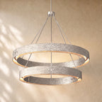 Vouvray Two-Tier Round Chandelier in Pewter - VChandelier